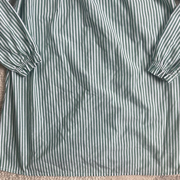 NOT FOR SALE J Crew Striped Green and White Long Sleeve Dress - Picture 11 of 11